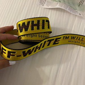 OFF WHITE Industrial Yellow Belt